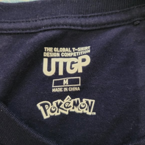Navy Pokemon Uniqlo T-Shirt - Ash and Pikachu - Picture 2 of 4